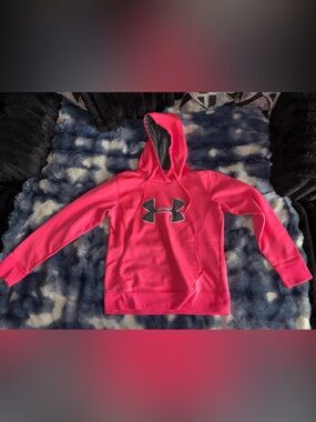 Under Armour Hot Pink Pullover with Black Logo